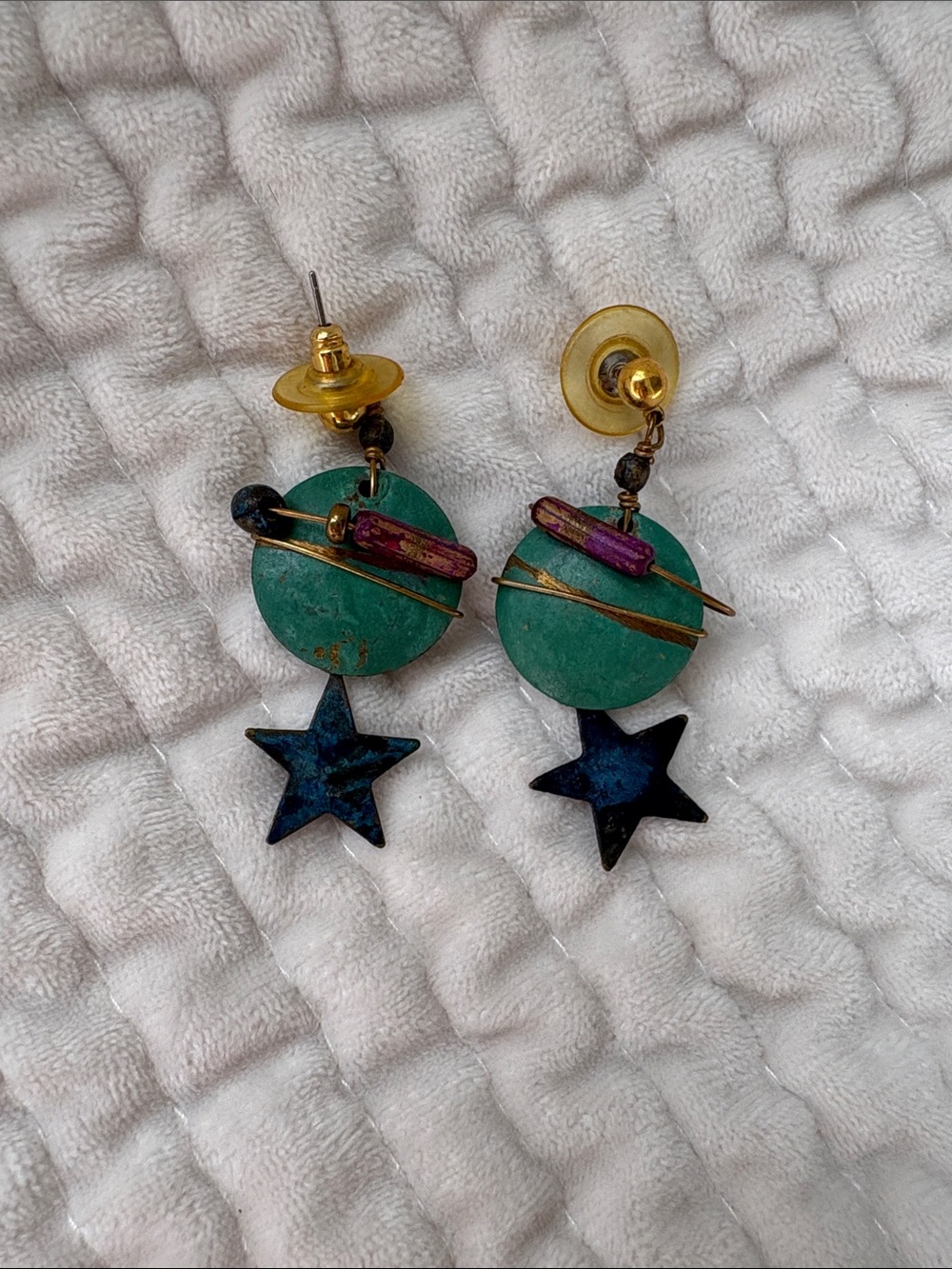 Vintage Wire and Metal Earrings